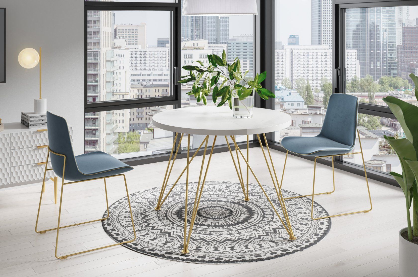 Stół TIAGO 120 złoty Stół TIAGO 120 złoty - obrazek 1