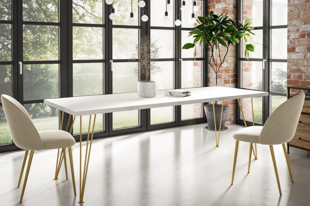 Stół ROSE 120 złoty - obrazek 2