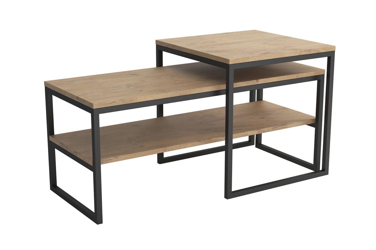 Stolik kawowy TONY z półką - obrazek 2