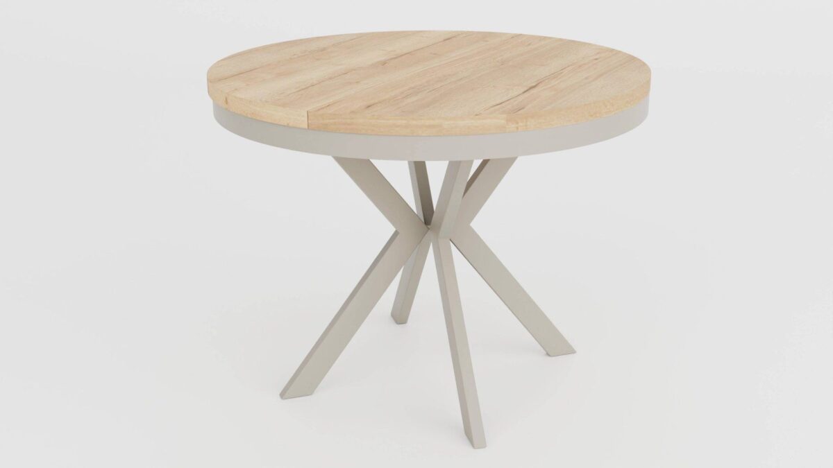 Stół EDDER 120 z obręczą -stelaż kaszmirowy - obrazek 2