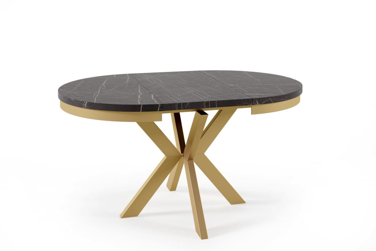 Stół EDDER 90 z obręczą złoty - obrazek 3