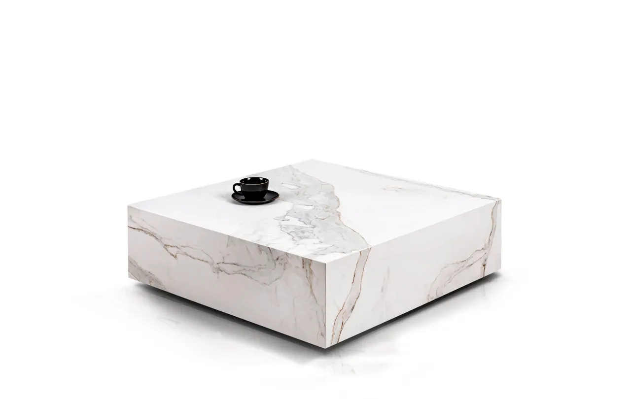 1280_810_crop Stolik kawowy Amaral 85 x 85 – elegancki blat ze spieku kwarcowego Calacatta Gold Rosanero - obrazek 1