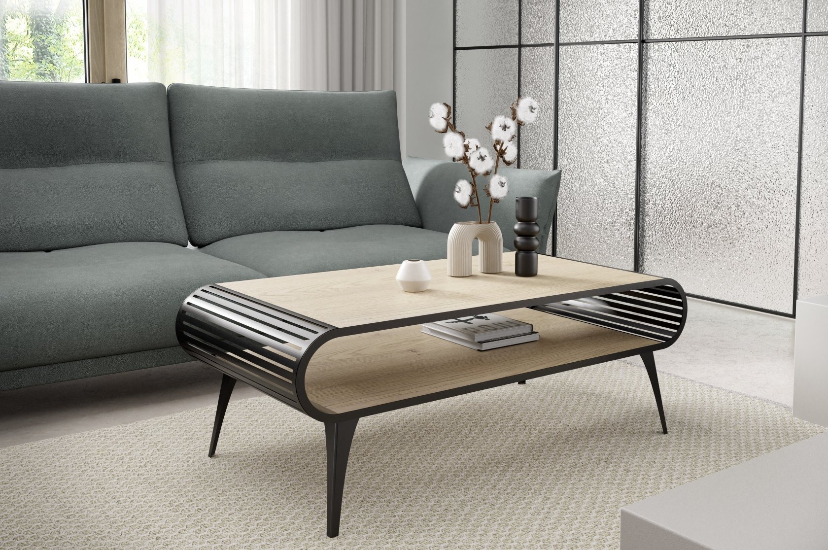 162_1_gallery Stolik kawowy ARISTO 120/60 kawowy – nowoczesny design - obrazek 1