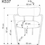 krzeslo tapicerowane ze zlotymi nogami k537 kremowe halmar