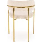 krzeslo tapicerowane ze zlotymi nogami k537 kremowe halmar 7